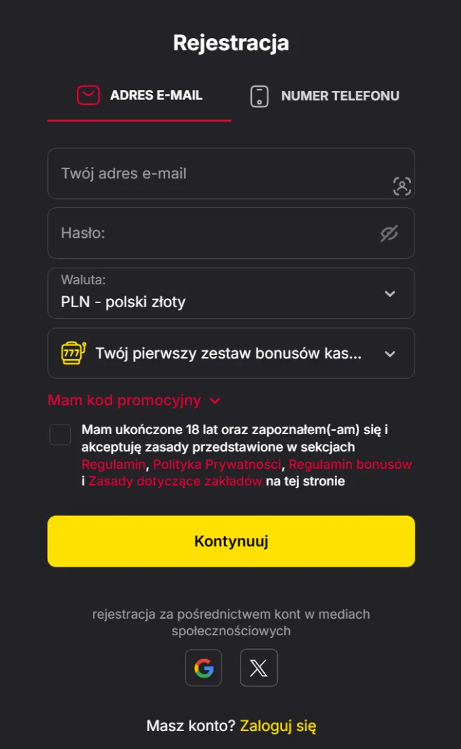 Logowanie i panel gracza w Vulkan Spiele kasyno